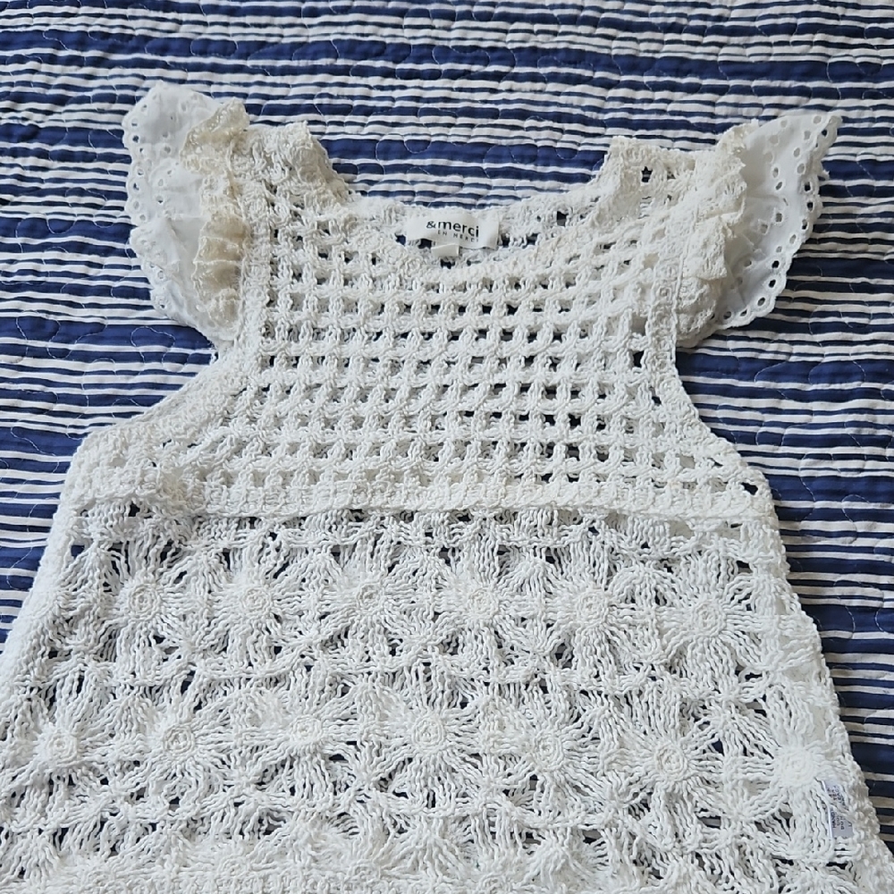 Chic white Lace Women's Tunic